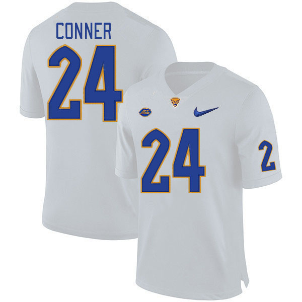 Pitt Panthers #24 James Conner College Football Jerseys Stitched Sale-White